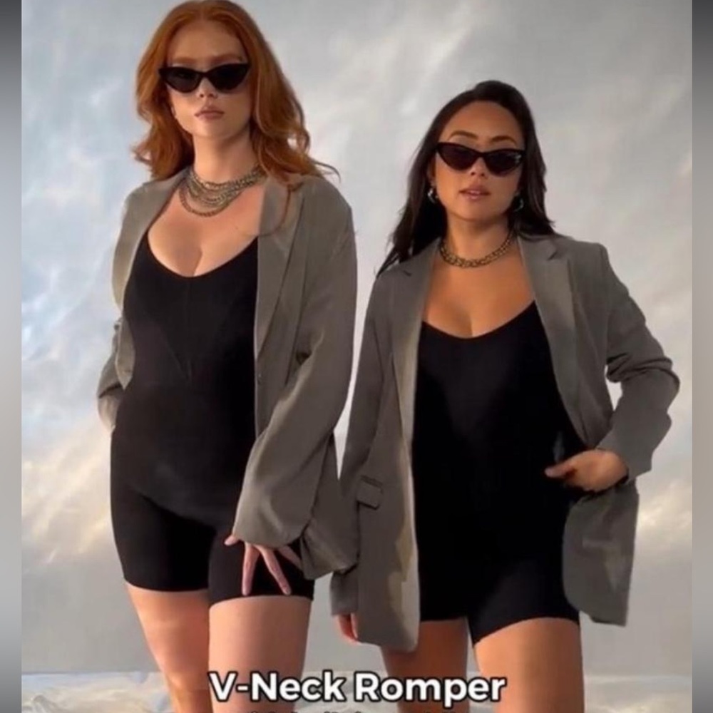 NWT Klassy Network Romper Brami (Black)